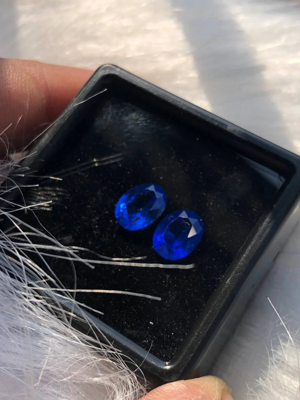 4.665 CT Oval Shape lab Created Gemstone Blue Cobalt Sapphire Loose Gemstone For Beautiful Earring