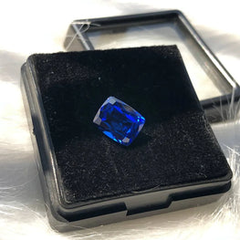4.048 CT Lab Created Faceted Gemstone Blue Color Cobalt Loose Sapphire Gemstone For Jewelry
