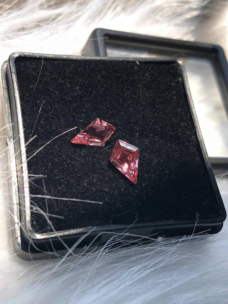 Kite Shape Lab Created Pink Gemstone