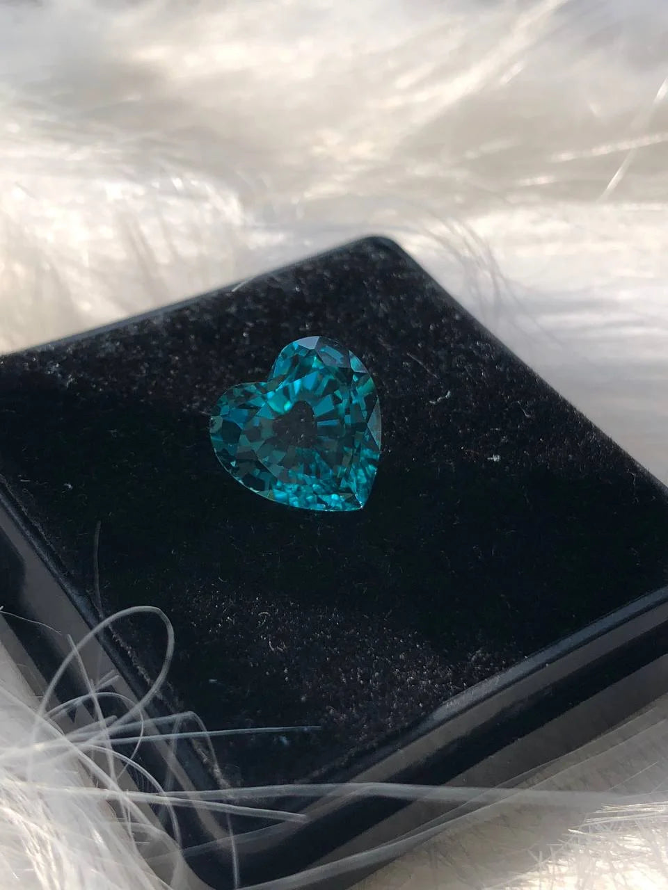 Heart Shape Blue Sapphire Lab Created
