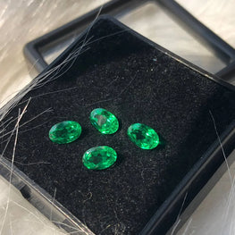 Oval Cut Lab Created Emerald Gemstone