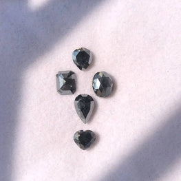 6.79 CT Natural Black Loose Diamond Mix Shape Natural Diamond For Stunning Jewelry