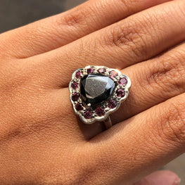 Unique Pear Cut Halo Deco Ring in 925 Sterling Silver - Elegant and Delicate Design