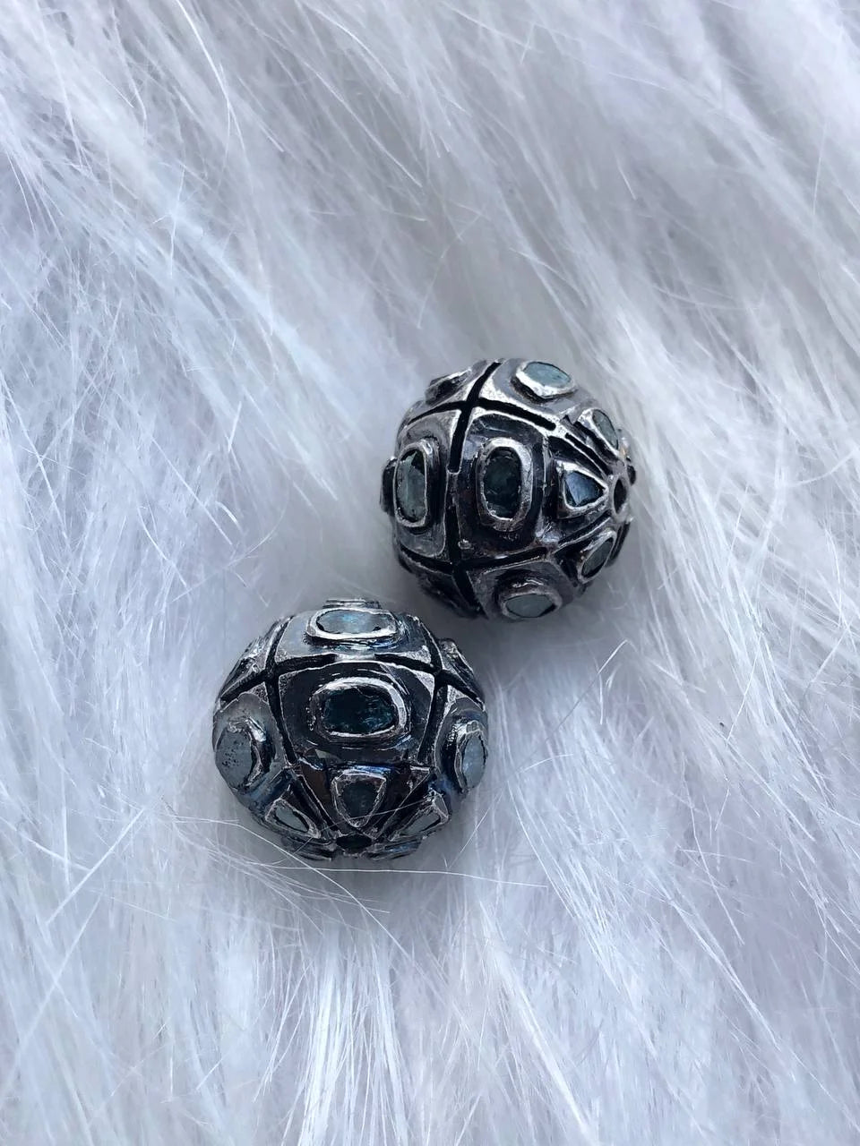 Natural Diamond Art Deco Beads