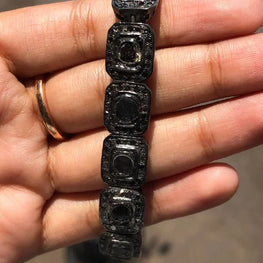 Black Rhodium Natural Diamond Deco Bracelet
