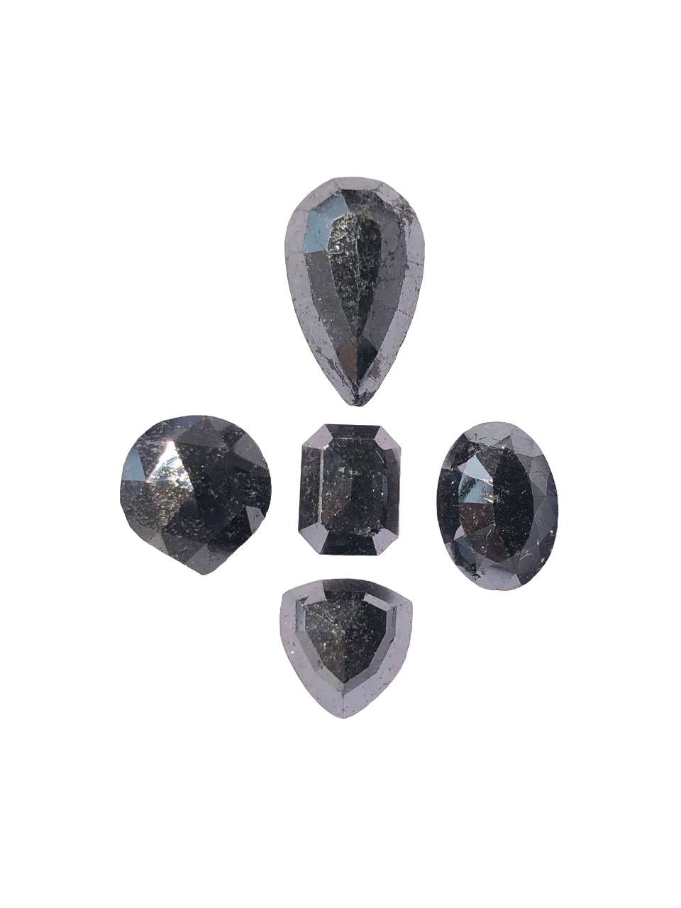 19.83 Ct Natural Mixed-Shape Black Loose Diamond For Striking Jewelry Designs