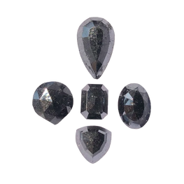 19.83 Ct Natural Mixed-Shape Black Loose Diamond For Striking Jewelry Designs