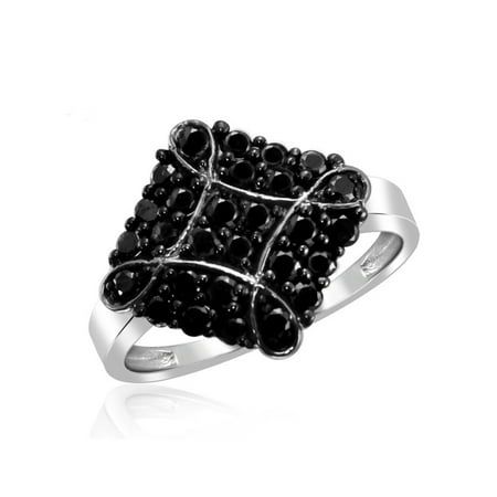 Natural Black Diamond Wedding Ring 