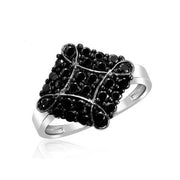 Natural Black Diamond Wedding Ring 