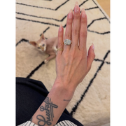 diamond and pink engagement ring, pink diamond engagement ring