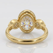2 stone engagement ring with romantic dual diamond luxury setting