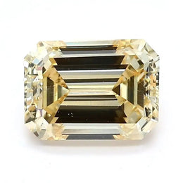 Stunning 1.66 Ct lab grown diamond fancy yellow diamond with precise cut and bright shine for fine pieces