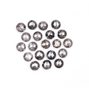round cut diamond, salt and pepper diamond, loose natural diamond, 3 ct natural diamond 