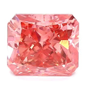 1.52 carat radiant cut deep pink lab grown diamond loose stone IGI certified fancy pink diamond for engagement ring