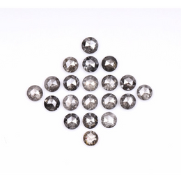 round cut diamond, salt and pepper diamond, loose natural diamond, 3 ct natural diamond 