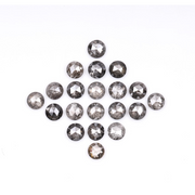 round cut diamond, salt and pepper diamond, loose natural diamond, 3 ct natural diamond 