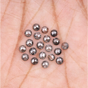 round cut diamond, salt and pepper diamond, loose natural diamond, 3 ct natural diamond 