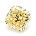 1.20 Ct fancy yellow Cushion cut lab diamond with step facets, refined loose stone