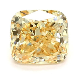 2.02 Ct fancy yellow lab diamond cushion cut with warm tone, luxury loose Diamond 