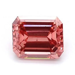 1.21 Ct vivid pink Emerald cut lab grown diamond with bold color, teardrop loose stone for luxury engagement jewelry