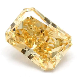 1.80 Ct Radiant cut Vivid yellow lab diamond with warm color, elegant loose gem