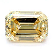 2.52 Ct yellow emerald cut lab grown diamond with luxury refined sparkle and clarity