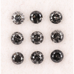 round cut salt and pepper diamond and round and grey color salt and pepper diamond ring