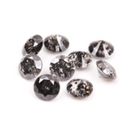 round cut salt and pepper diamond and round and grey color salt and pepper diamond ring