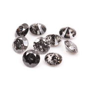 round cut salt and pepper diamond and round and grey color salt and pepper diamond ring