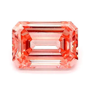 1.01 Ct vivid pink emerald cut lab grown diamond with soft color, elegant loose stone for fine jewelry and engagement rings