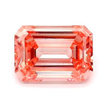 1.01 Ct vivid pink emerald cut lab grown diamond with soft color, elegant loose stone for fine jewelry and engagement rings