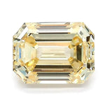 2.38 Ct lab grown Intense yellow emerald cut diamond with soft glow and elegant loose stone beauty