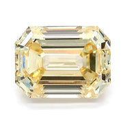 2.38 Ct lab grown Intense yellow emerald cut diamond with soft glow and elegant loose stone beauty