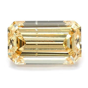 Lab grown 2.09 Ct Intense  yellow emerald cut diamond with elegant shine and minimal luxury look