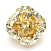 2.09 Ct Intense yellow Cushion cut lab diamond with gentle glow and premium loose stone