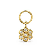 Gold necklace butterfly pendant with sparkling feminine jewelry look