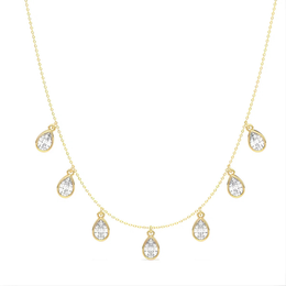 4.98 Ct Gold snake necklace with flexible chain and shiny texture.