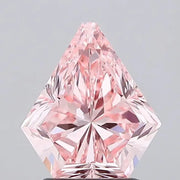 Elegant 1.96 Ct lab grown fancy vivid pink antique  diamond with soft light and refined sparkle