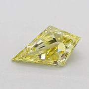 1.00 Ct lab grown fancy Intense  yellow Kite cut diamond with gentle glow and elegant luxury appeal