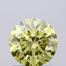 fancy yellow colour diamond round fancy yellow certified lab grown diamond light grey background
