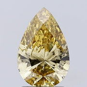 fancy brownish yellow colour diamond pear fancy brownish yellow lab grown diamond i1