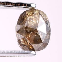 0.57 CT Oval Cut Brown Earth Mined Fancy Natural Diamond