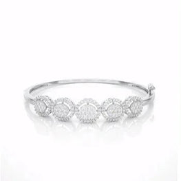 Oval Cut Classic Sterling Silver Bracelet