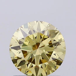 fancy yellow colour diamond fancy yellow lab grown diamond si1 round cut