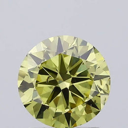 intense yellow colour diamond brilliant round cut lime yellow lab diamond.