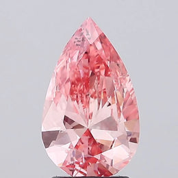 vivid pink colour diamond pear fancy vivid pink lab grown diamond si1 igi
