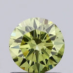 fancy intense yellowish green diaomnd round brilliant fancy intense yellowish green lab diamond