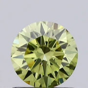 fancy intense yellowish green diaomnd round brilliant fancy intense yellowish green lab diamond