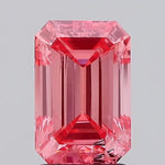 vivid pink colour diamond emerald Cut Fancy Vivid Pink Lab Grown Diamond