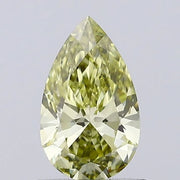 greyish yellow colour diamond pear-cut yellow lab-grown diamond loose gemstone.